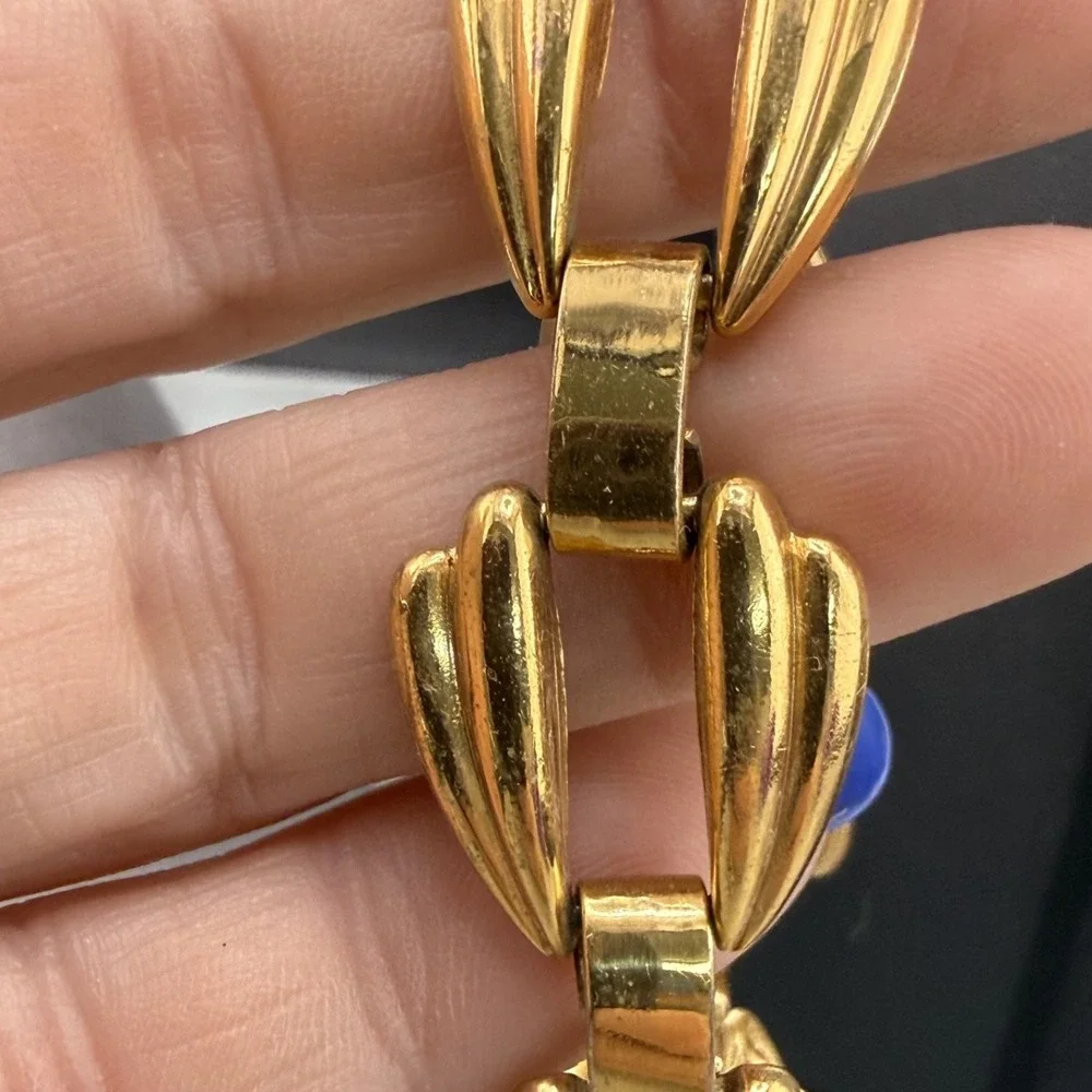 Vintage Coro Bracelet‎ Gold Tone Signed 7